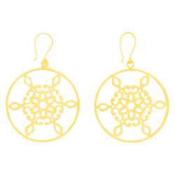 Gold Snowflake Earrings - Afghanistan